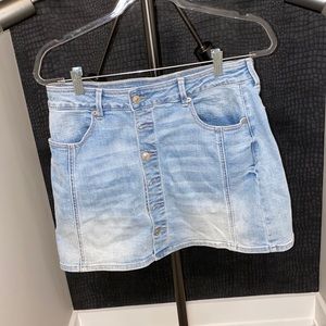 American Eagle Denim Blue Jean Mini Skirt